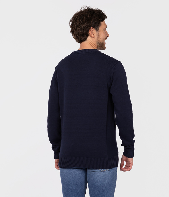 Sweter męski z bawełny organicznej BILL ORGANIC NAVY