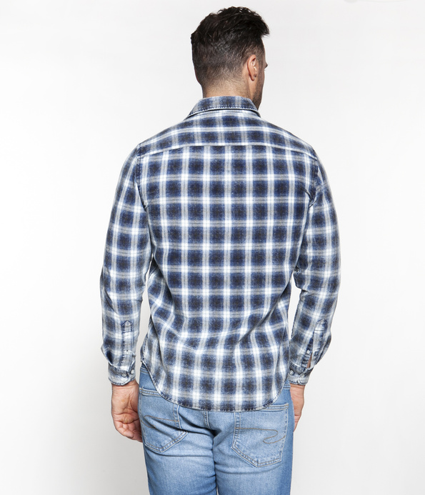 Koszula regular z długim rękawem ORAN 7021 INDIGO