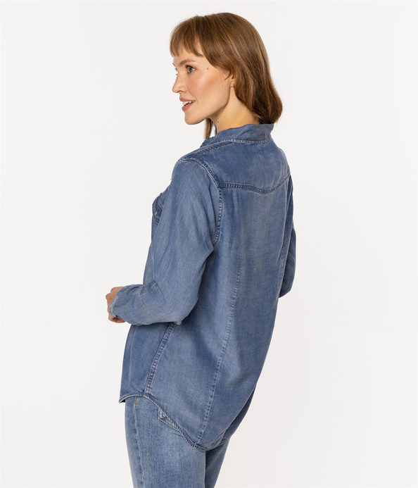 Denimowa koszula damska CENTA 5018 BRUSHED USED