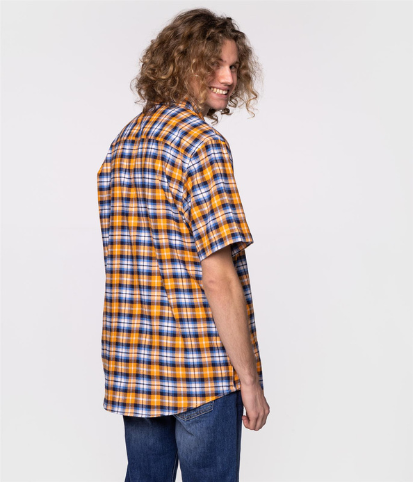 Koszula slim w kratkę WALTER2 9107 TANGERINE