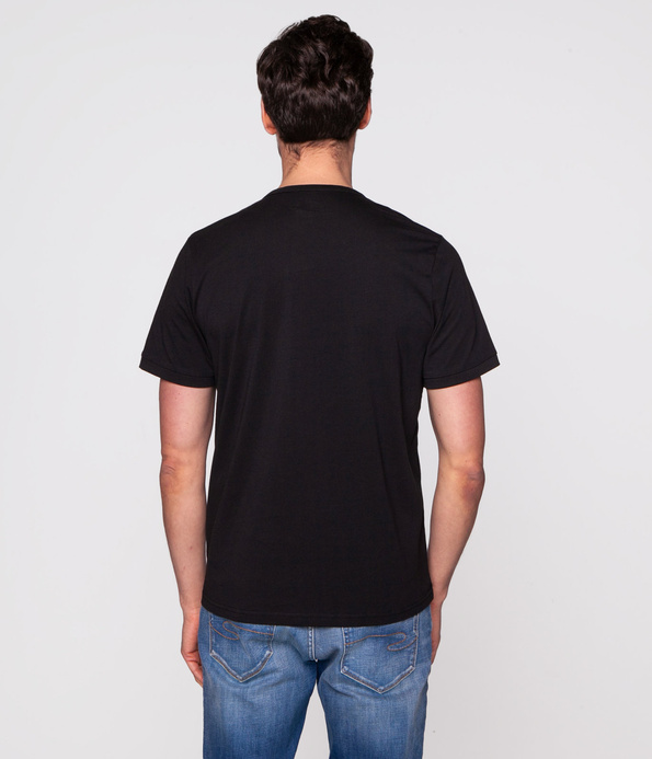 T-shirt z rozpinanym dekoltem HENLEY 2023 BLACK