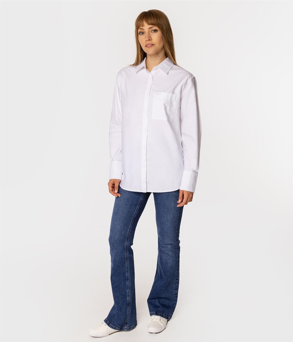 Koszula damska oversize LENA OXFORD WHITE
