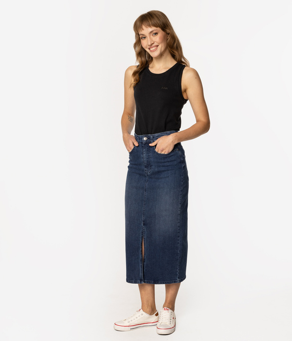 Jeansowa spódnica JULIETA 2469 BRUSHED USED