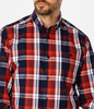 Koszula męska comfort w kratę NEW TENBY 02KZ RED