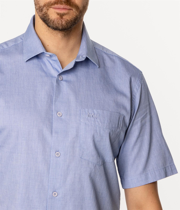 Koszula męska slim z krótkim rękawem WINDSOR2 ML65 BLUE