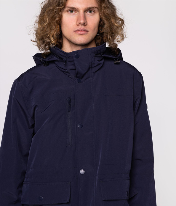 Kurtka przejściowa z chowanym kapturem DAMIAN 4700 NAVY