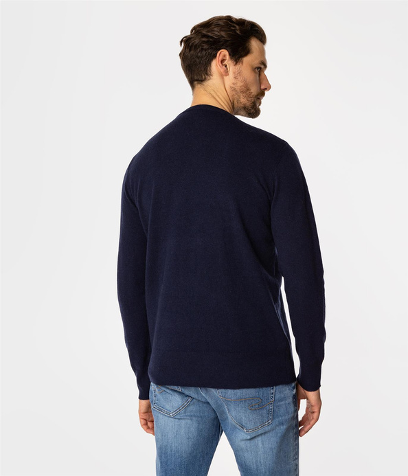 Sweter męski z bawełny organicznej ADAM ORGANIC NAVY