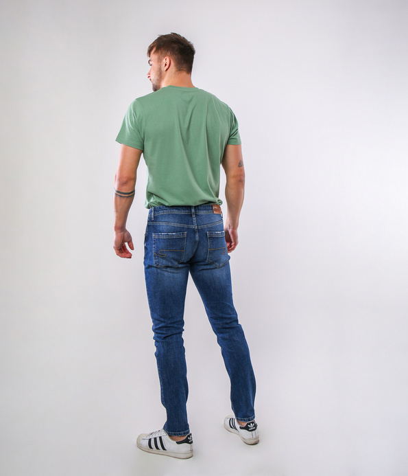 Jeansy męskie comfort slim DENZEL 2622 DARK USED