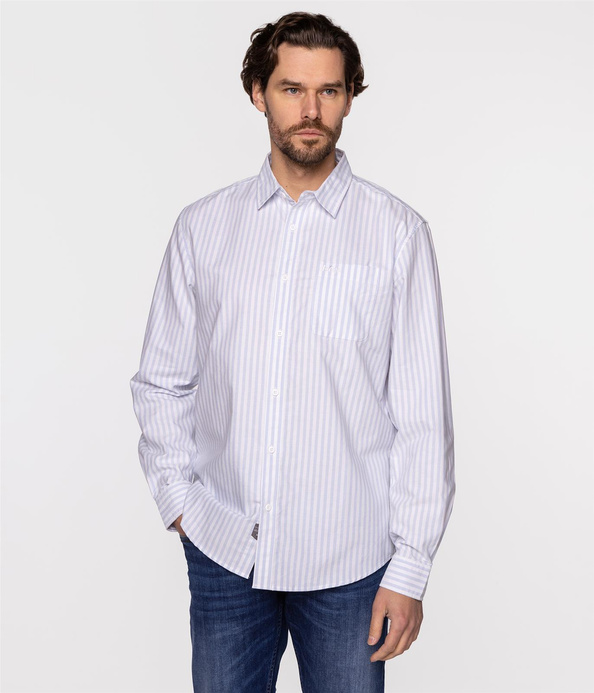 Koszula regular w paski ROGER 8790 LIGHT BLUE