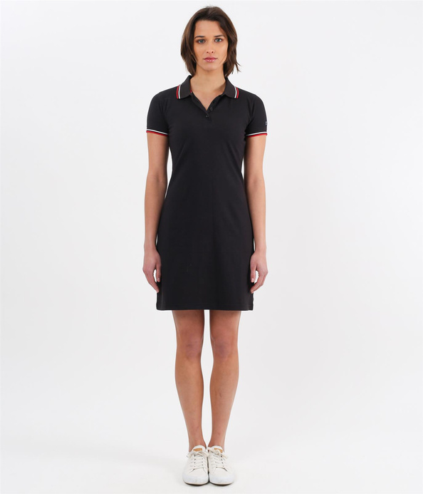 Sukienka z kołnierzykiem LAURA 9980 BLACK