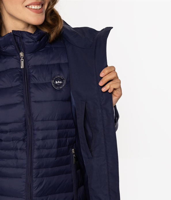 Kurtka damska z kamizelką i kapturem VALERIA 7000 NAVY