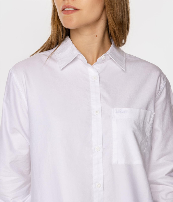 Koszula damska oversize LENA OXFORD WHITE