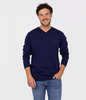 Sweter męski z bawełny organicznej ADAM ORGANIC MEDIEVAL BLUE