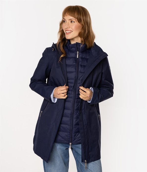 Kurtka damska z kamizelką i kapturem VALERIA 7000 NAVY