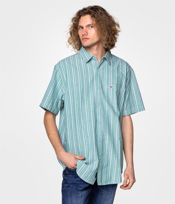 Koszula regular w paski WILL2 9100 GREEN