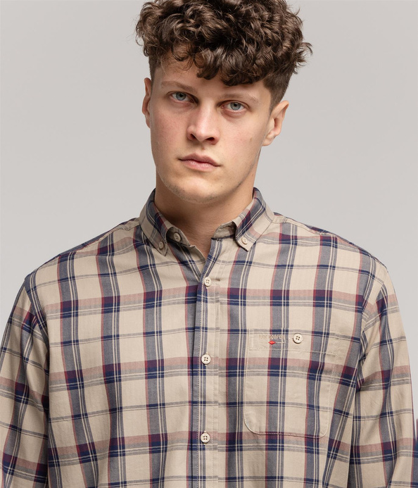 Koszula męska comfort z długim rękawem NEW TENBY 09ZK FUNGI