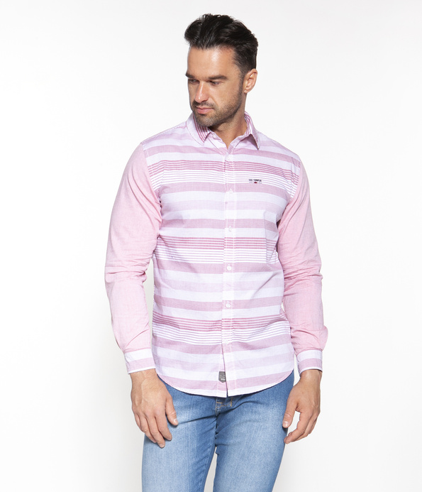 Koszula slim z długim rękawem OMAR 7013 RED