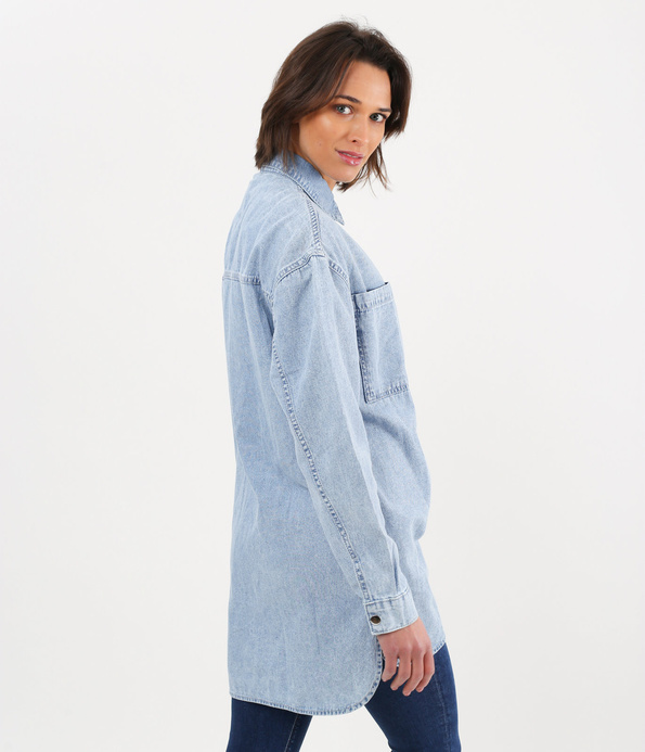 Koszula jeansowa oversize DARIA 1398 LIGHT BLUE