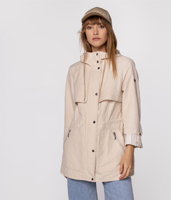 Przejściowa parka z kapturem VIOLA 6700 BEIGE