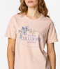 T-shirt damski z nadrukiem BLUE FLOWERS 1160 PEACH WHIP