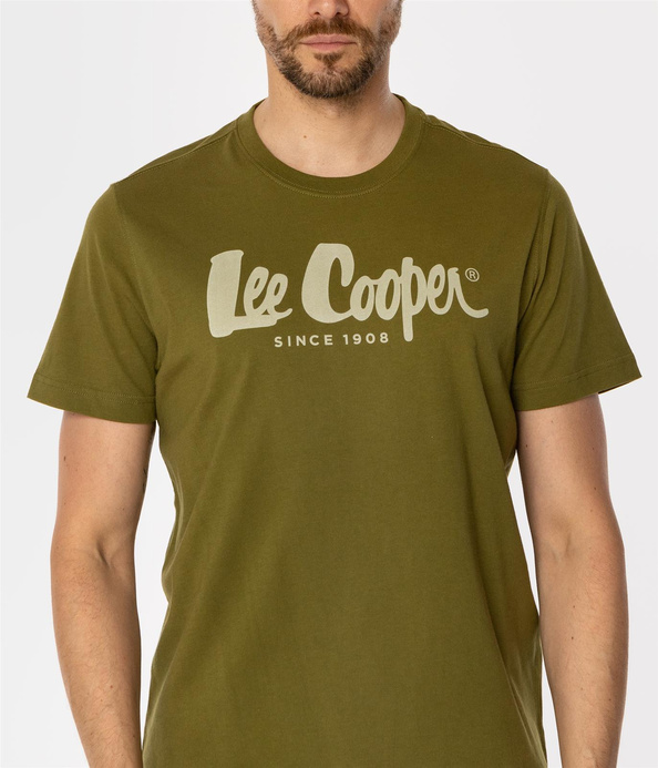 T-shirt męski z logo HERO7 FADE 1010 SPHAGNUM