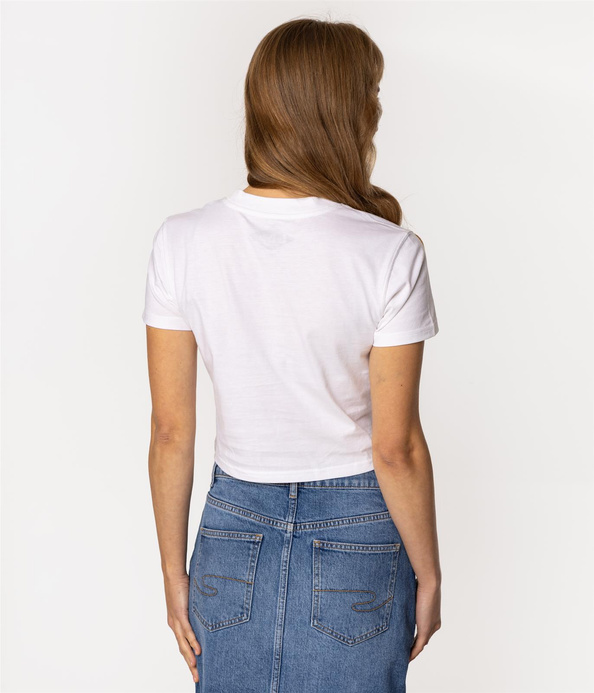 T-shirt damski z nadrukiem SUN 1160 WHITE BLUE