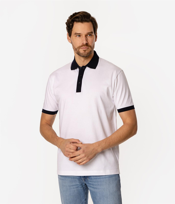 Koszulka polo męska TRIM 5009 WHITE