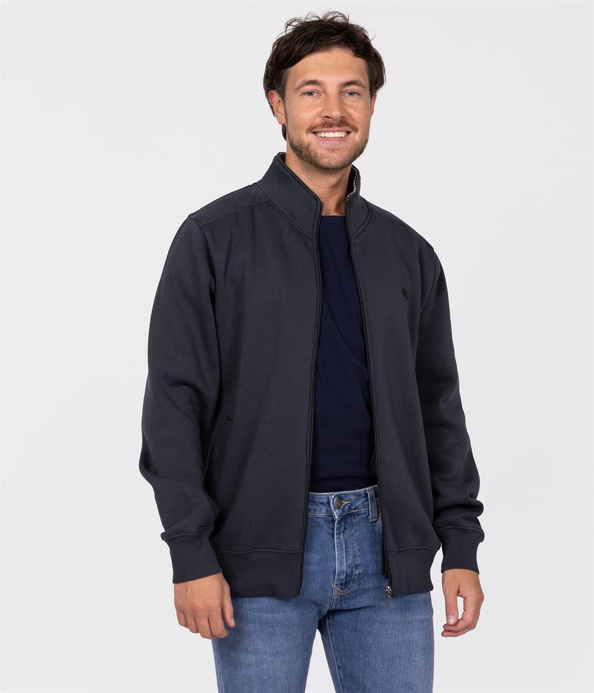 Rozpinana bluza męska ze stójką ELIAN 9272 DARK SHADOW