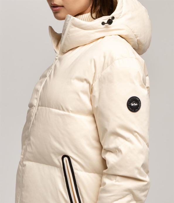 KURTKA puchowa z kapturem MOLLY 0101 EGRET