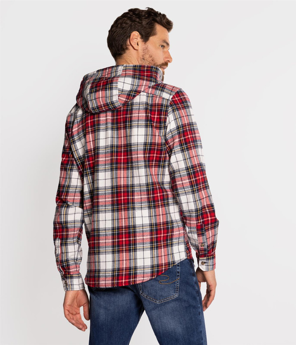 Koszula męska regular z kapturem JON 8318 RED