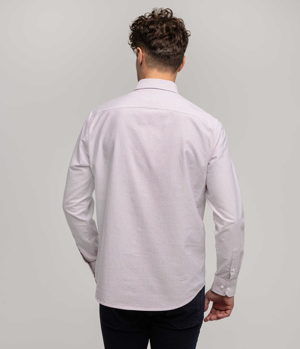 Koszula męska regular VAN OXFORD RED STRIPES