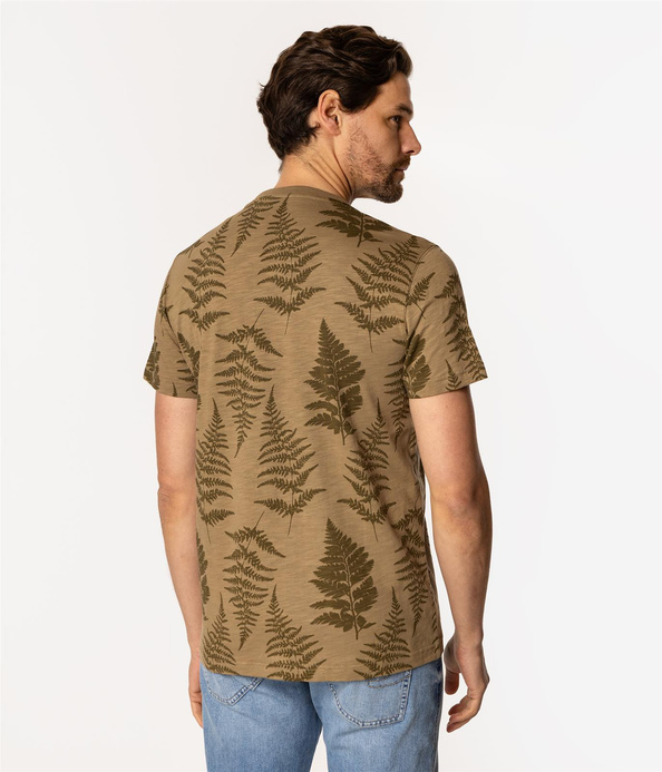 T-shirt męski z nadrukiem FERN 3170 COVERT GREEN