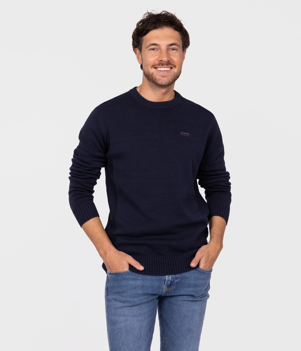 Sweter męski z bawełny organicznej BILL ORGANIC NAVY