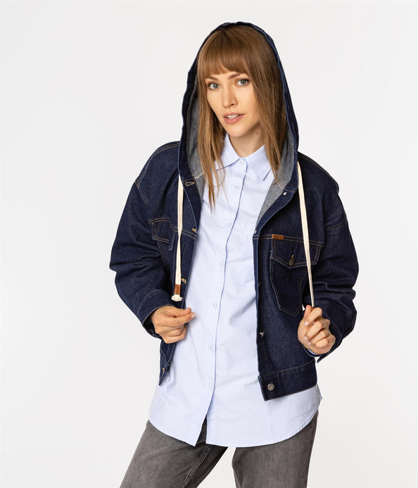 Kurtka jeansowa oversize MAGA 0002 DARK USED