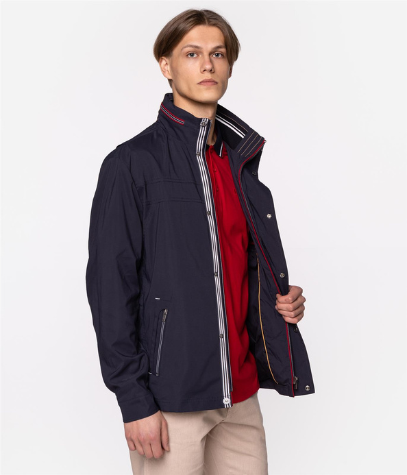 Kurtka przejściowa z chowanym kapturem DEREK 8045 NAVY