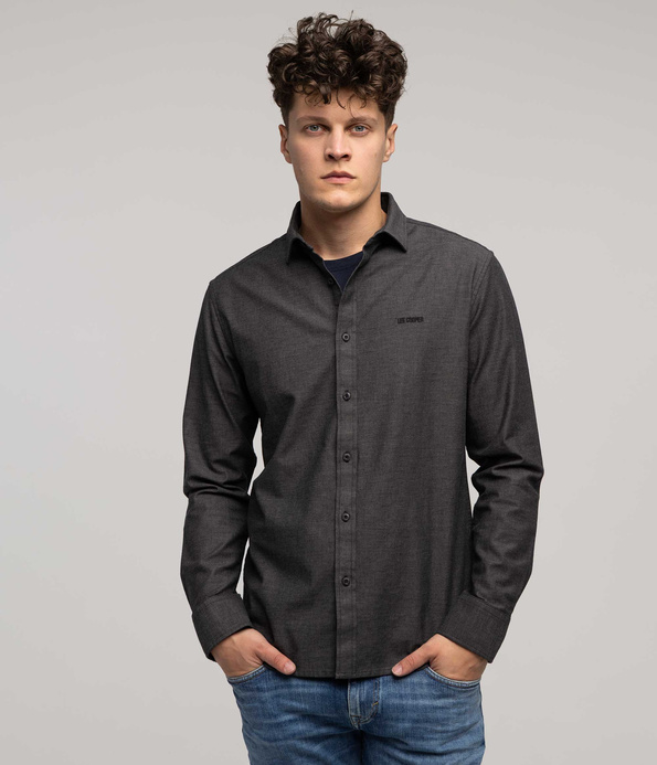 Koszula męska slim LIAM DOBBY GREY
