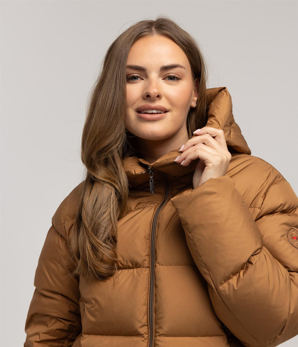 Puchowa kurtka LESLIE 9010 BROWN SUGAR
