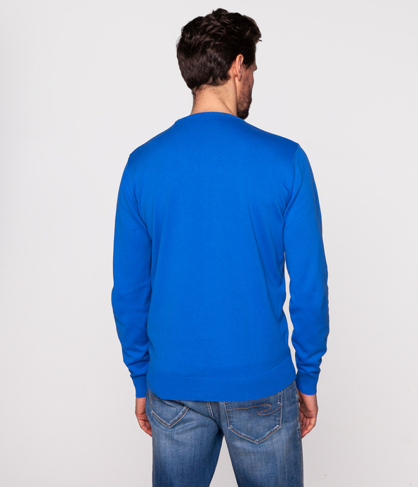 Sweter z bawełny organicznej ANDY ORGANIC VICTORIA BLUE