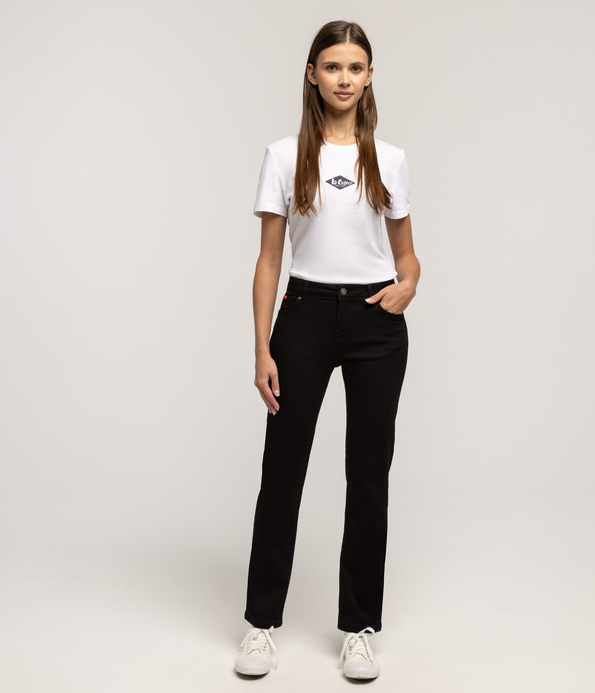 Jeansy damskie regular KIM 8151 BLACK BLACK