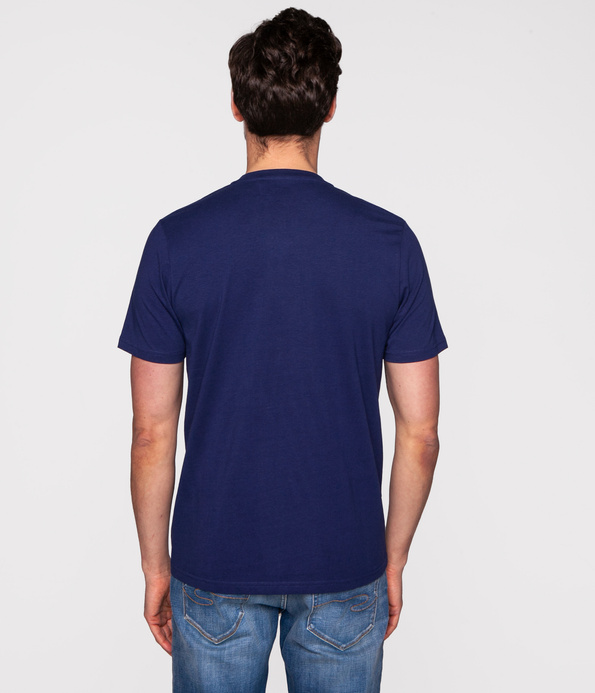 Klasyczny t-shirt z drobnym logo OBUTCH 0875 MEDIEVAL BLUE