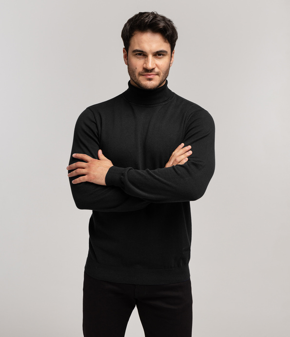 Golf bawełniany SAM COTTON BLACK