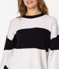 Sweter damski oversize PRAIA 5923 NAVY STRIPE