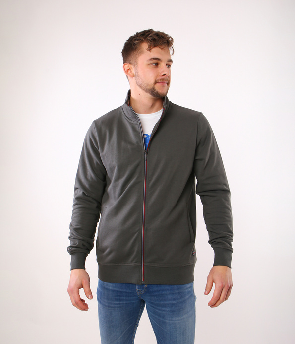 Rozpinana bluza męska ze stójką BRUNO 2350 DARK SHADOW