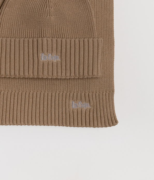 Komplet z kaszmirem unisex czapka zimowa i szalik 9011 WARM SAND