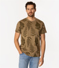 T-shirt męski z nadrukiem FERN 3170 COVERT GREEN