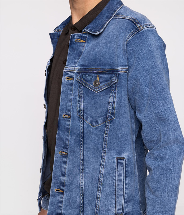 Kurtka jeansowa męska MAURO 1223 BRUSHED USED