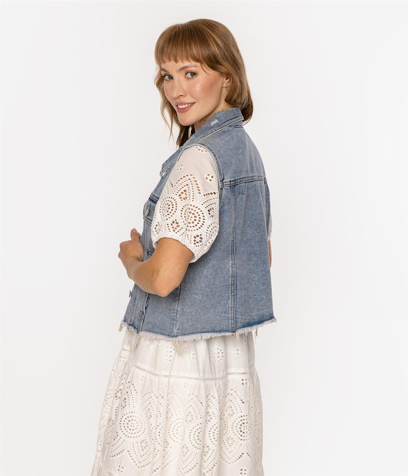 Jeansowa kamizelka damska SEIA 1000 DESTROYED