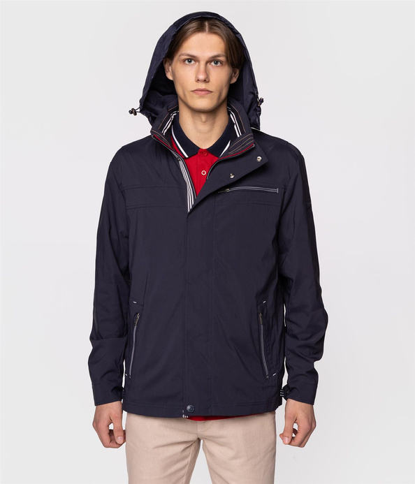 Kurtka przejściowa z chowanym kapturem DEREK 8045 NAVY