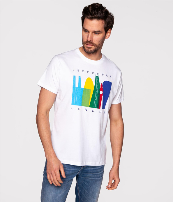 T-shirt z nadrukiem LONDON5 2020 WHITE