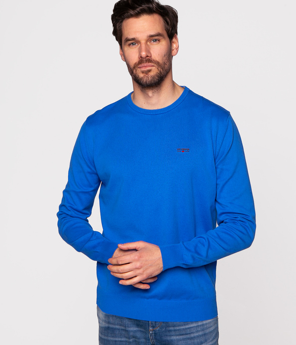 Sweter z bawełny organicznej ANDY ORGANIC VICTORIA BLUE